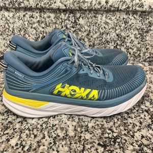 Hoka Men’s bondi 7 running shoes blue color size 12.5